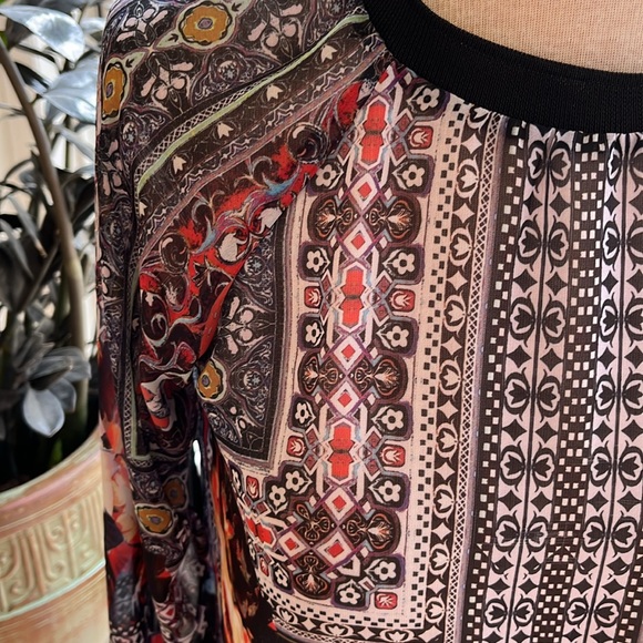 EUC Clover Canyon sheer printed blouse - Picture 2 of 13